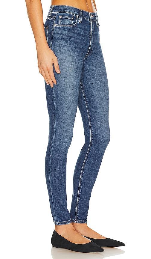 Hudson Jeans Barbara High Rise Super Skinny in Blue. - size 34 (also in 23, 24, 25, 26, 27, 28, 29, 30, 31, 32, 33) Product Image