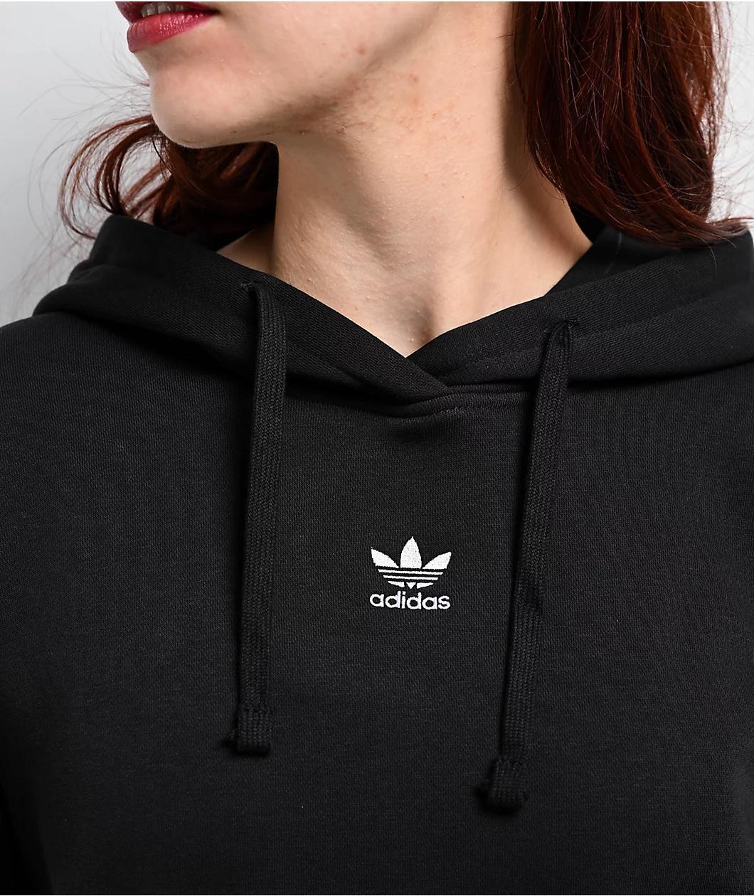 adidas Essentials Black Oversized Hoodie Product Image