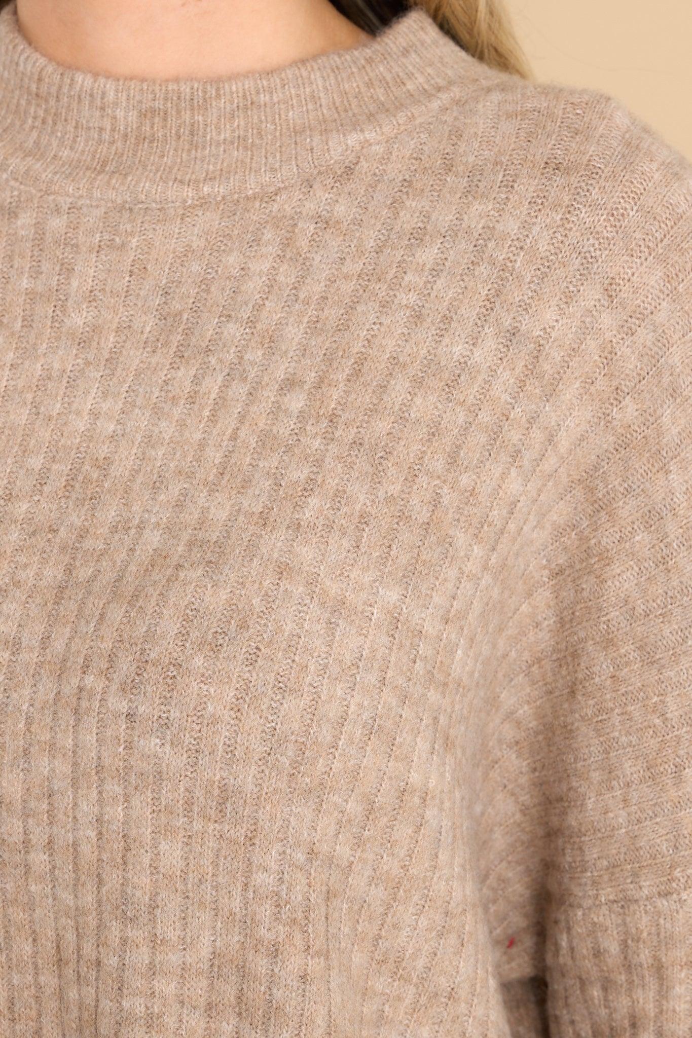 Fireside Flirt Taupe Sweater Product Image