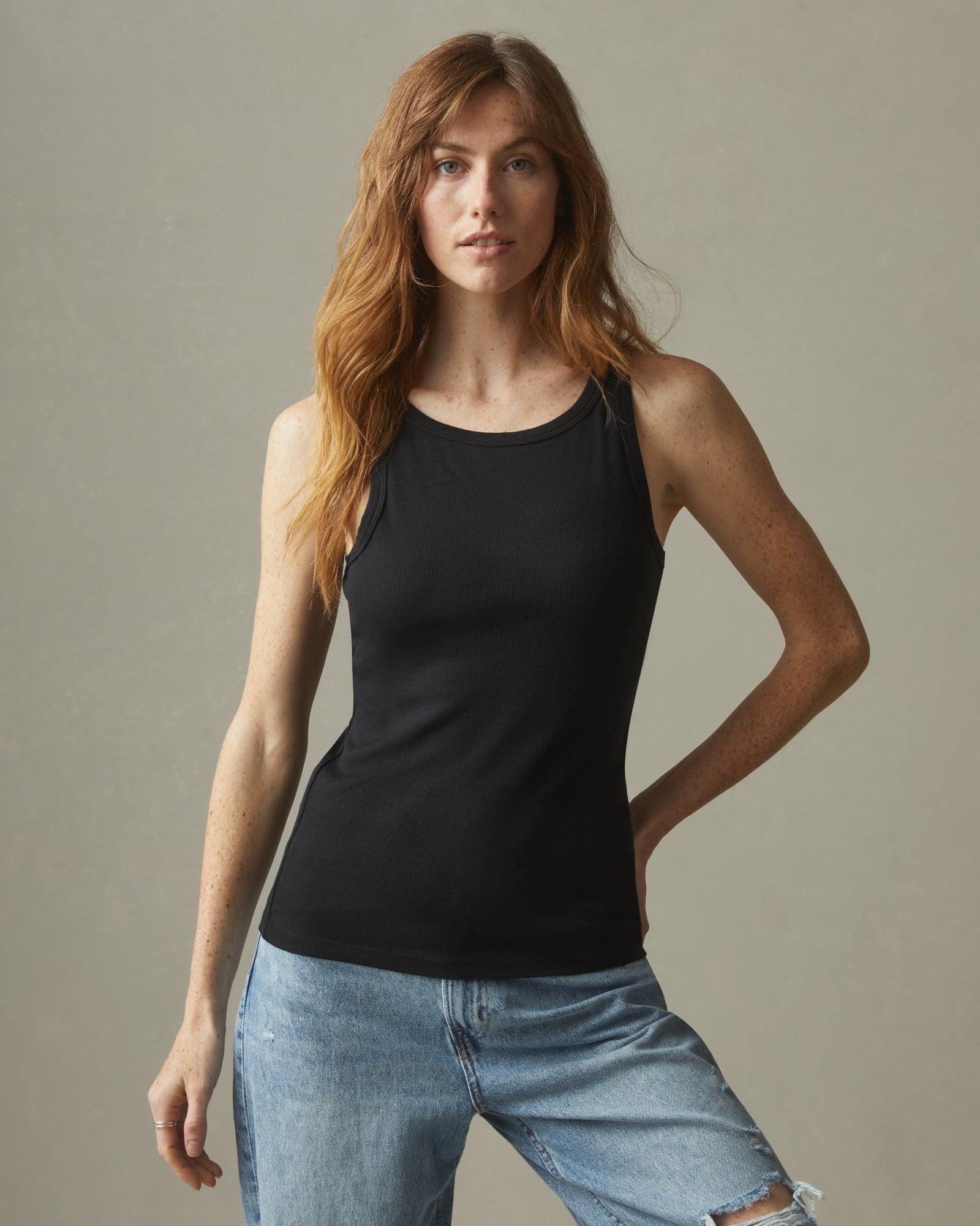 Stretch Rib Tank - Meteorite Female Product Image