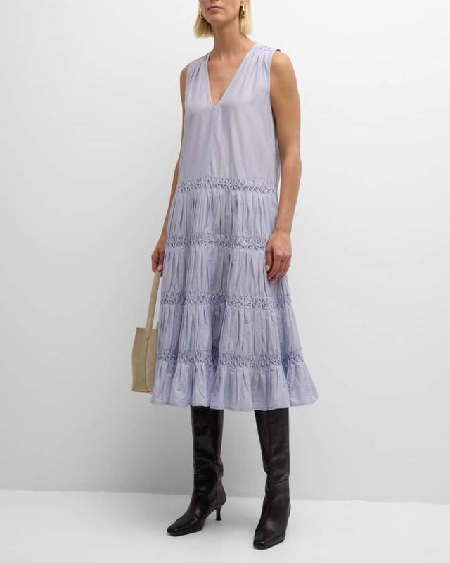 Wallis Sleeveless Smocked Midi Dress Product Image