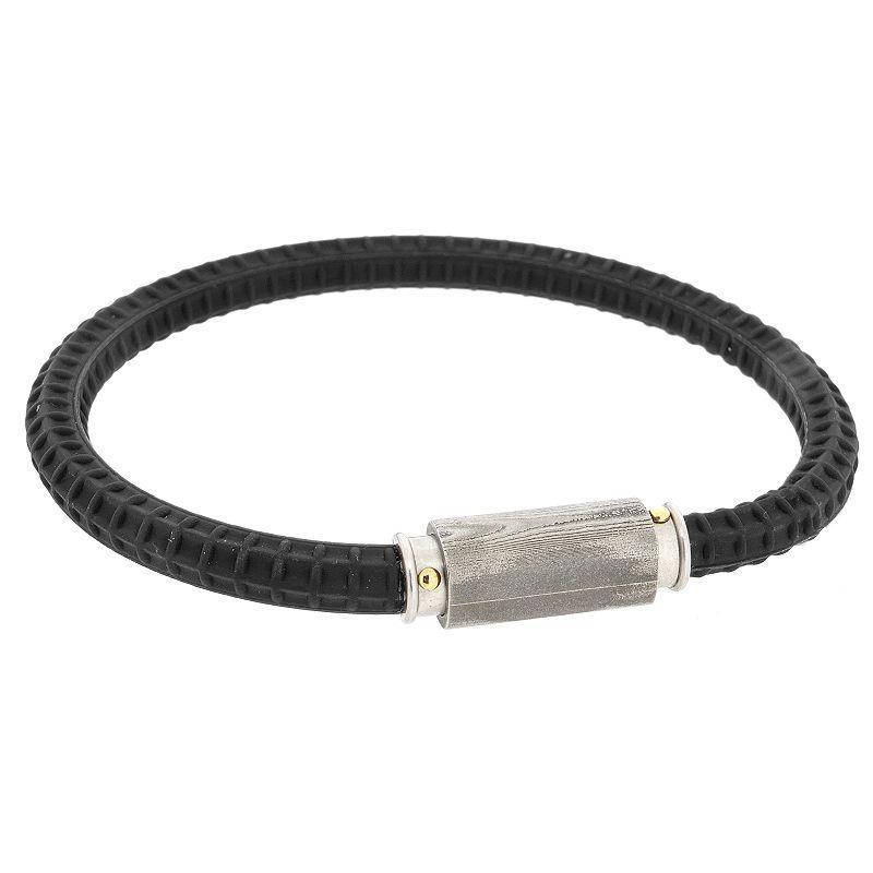 Mens LYNX Ion-Plated & Silicone Bracelet Brown Product Image