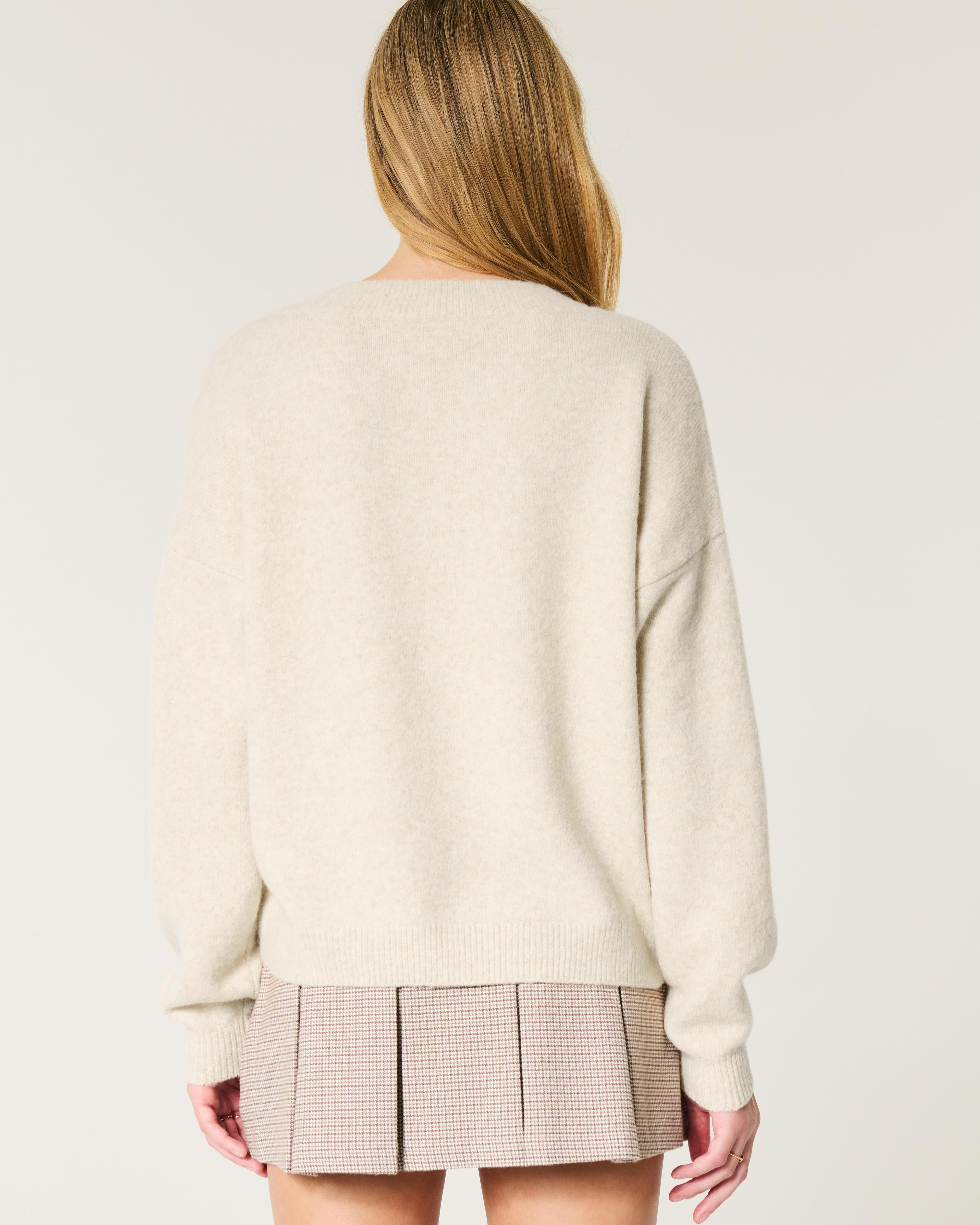 Hollister Comfy Cloud Oversized V-Neck Sweater Product Image