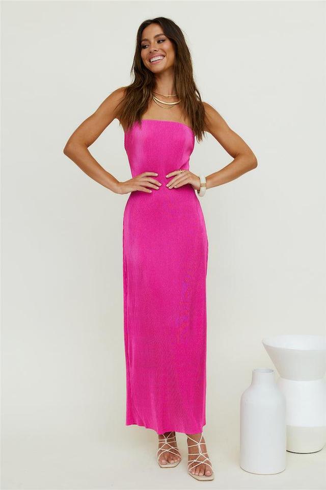 Thinking Of Dusk Maxi Dress Pink Product Image