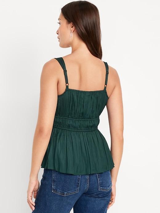 Waist-Defined Satin Top Product Image