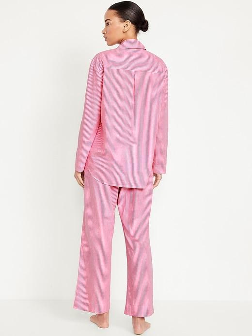 Poplin Pajama Pant Set Product Image