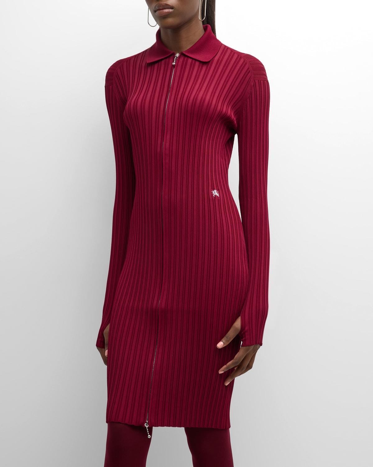 Womens EKD Rib-Knit Polo Sweaterdress Product Image