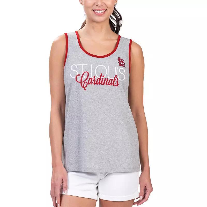 Womens G-III 4Her by Carl Banks Gray St. Louis Cardinals Fastest Lap Tank Top Product Image