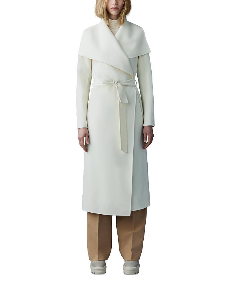 Womens Belted Light Wool Coat Product Image