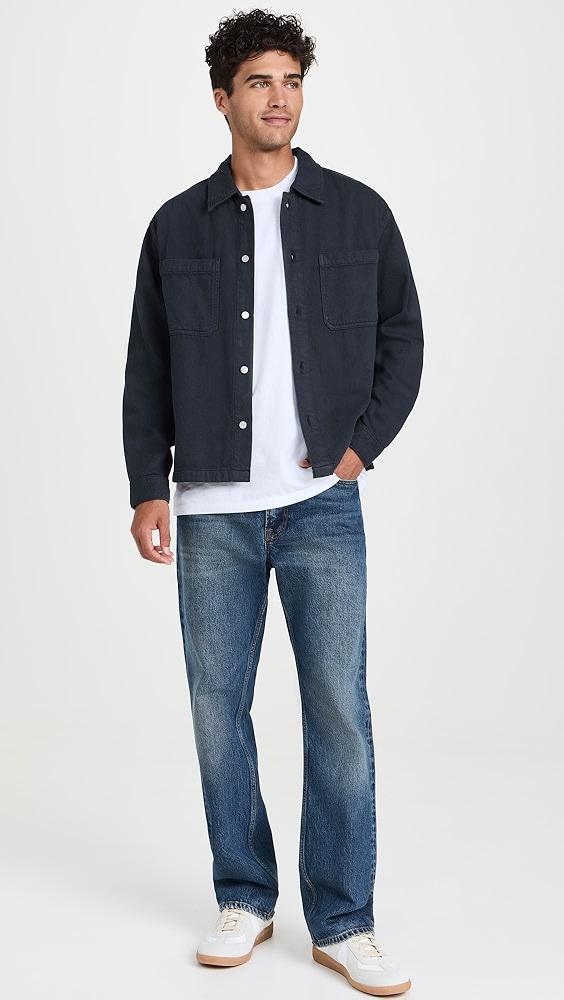 FRAME Textured Terry Double Pocket Relaxed Shirt | Shopbop Product Image