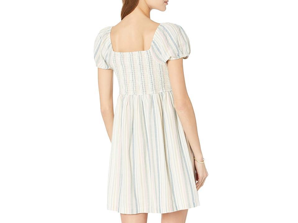 Lucky Brand Babydoll Mini Dress Stripe) Women's Clothing Product Image