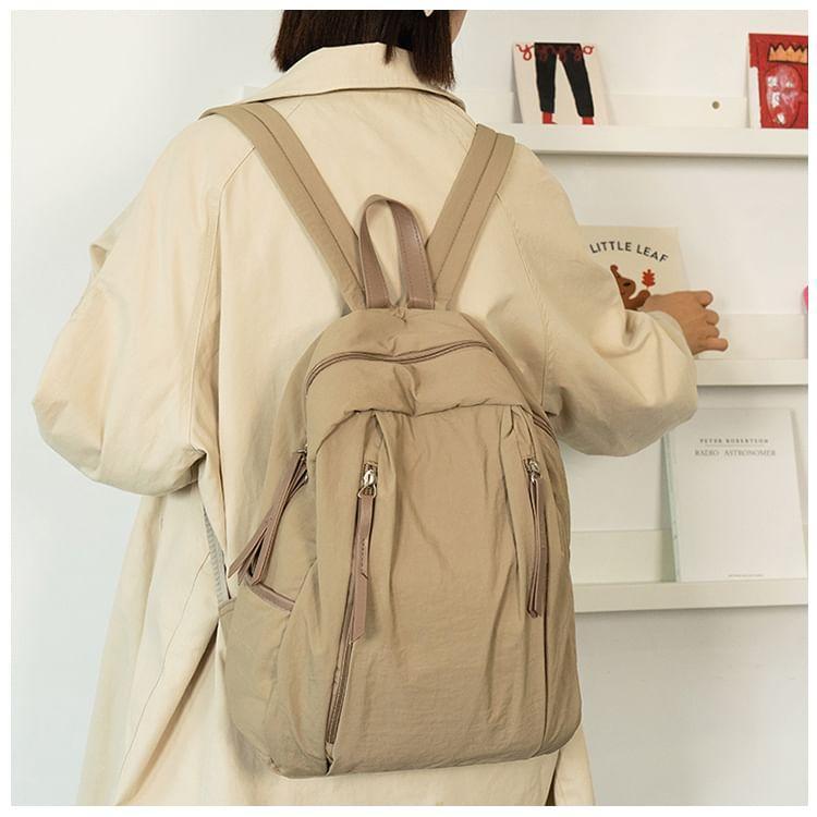 Plain Nylon Laptop Backpack Product Image