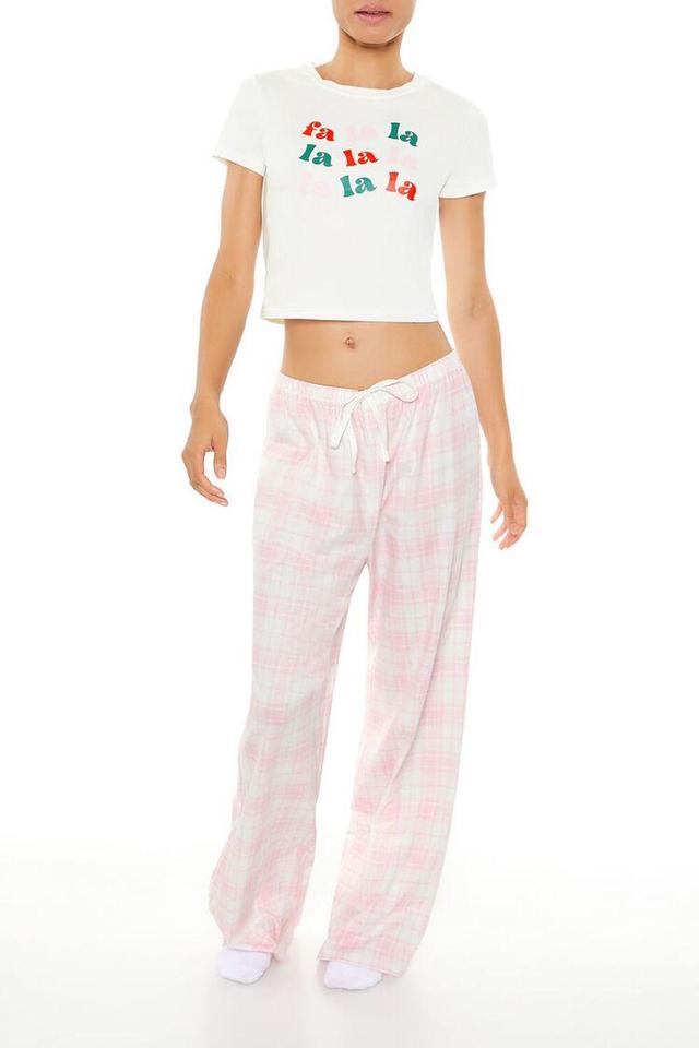 Fa La La Tee & Pants Pajama Set | Forever 21 Product Image