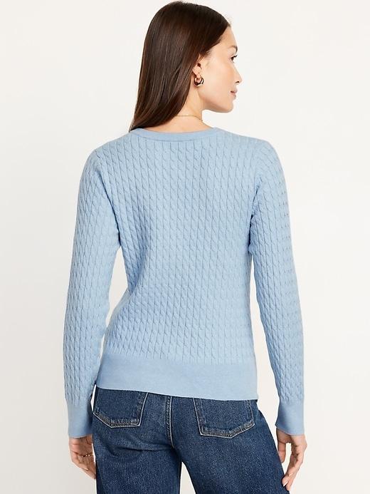 SoSoft Crew-Neck Cable Sweater Product Image