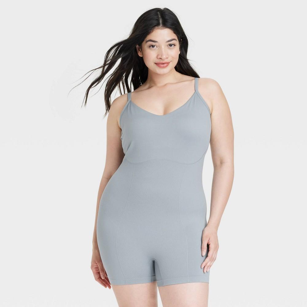 Womens Seamless Romper - Colsie Gray 2X Product Image