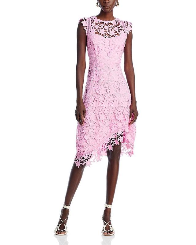 Eliza J Lace Asymmetric Cocktail Dress Product Image