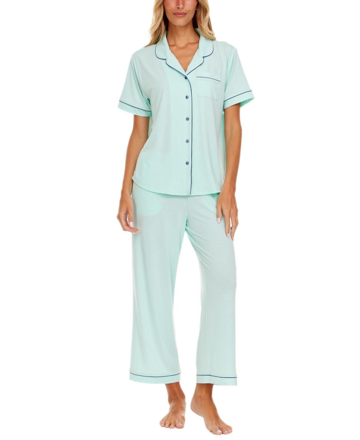 Flora by Flora Nikrooz Womens Annie Notch Top and Capri Pajama Set Product Image