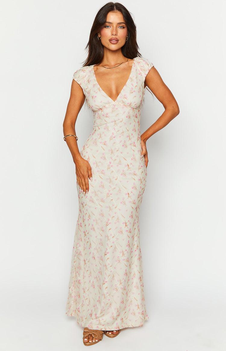 Cali White Floral Maxi Dress Product Image