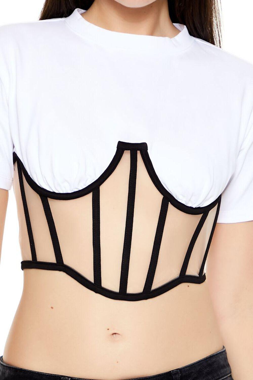 Sheer Corset Combo Crop Top | Forever 21 Product Image