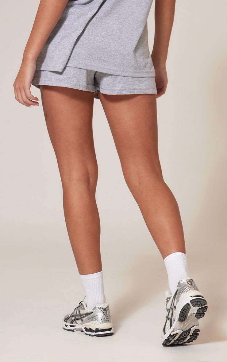 Ash Grey Cotton Oversized Boxy Shorts Product Image