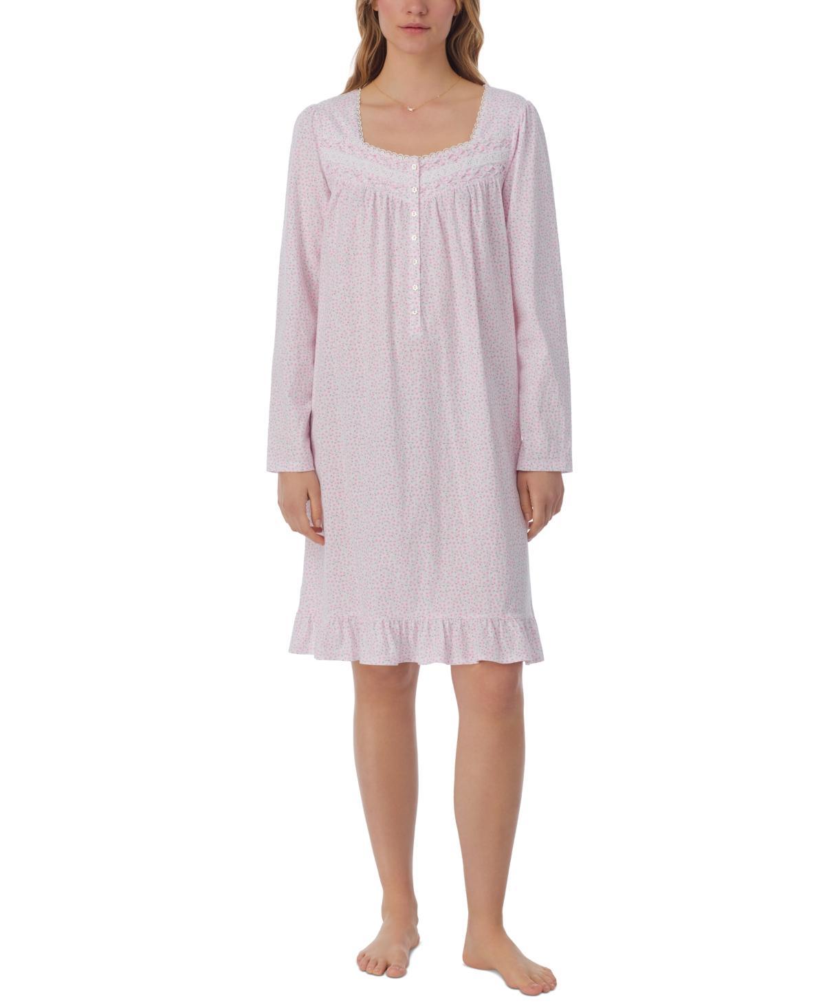 Eileen West Womens Cotton Ditsy Floral Nightgown Product Image