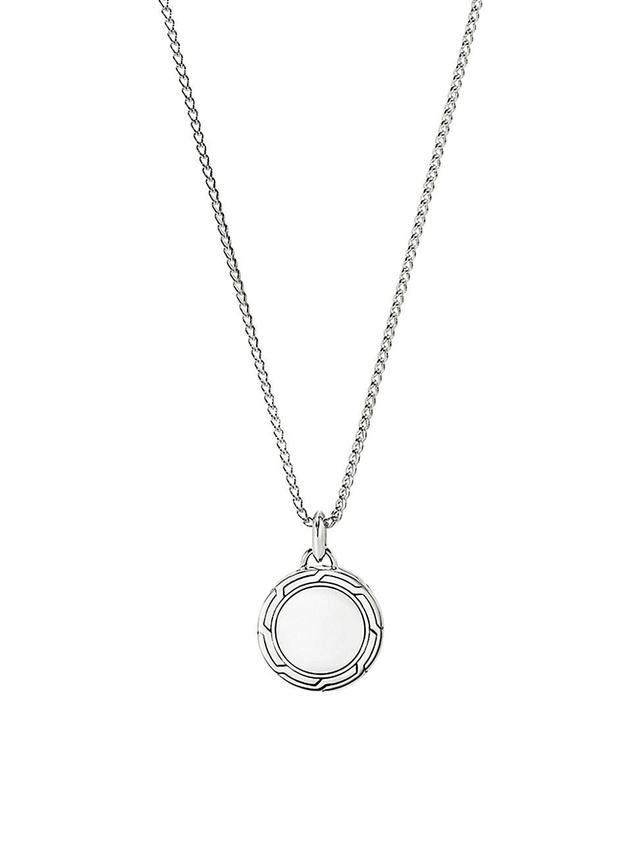 Mens Sterling Silver Pendant Necklace Product Image