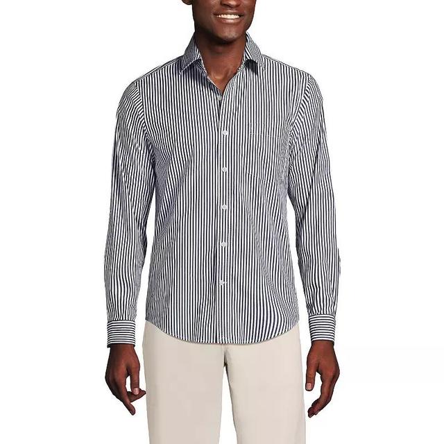 Mens Lands End Traditional Fit Travel Button-Down Shirt Product Image