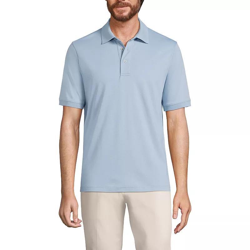 Big & Tall Lands End Super Soft Supima Polo, Mens Royal Red Product Image