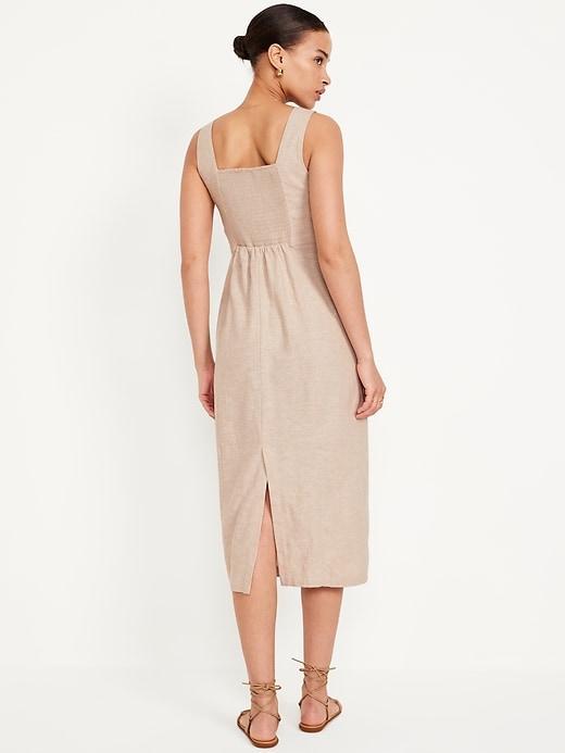 Sleeveless Square-Neck Midi Dress Product Image