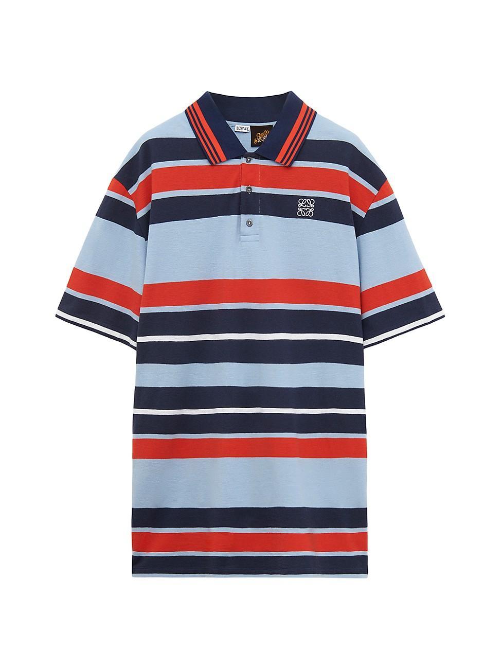 Mens LOEWE x Paulas Ibiza Striped Cotton Oversized Polo Shirt Product Image