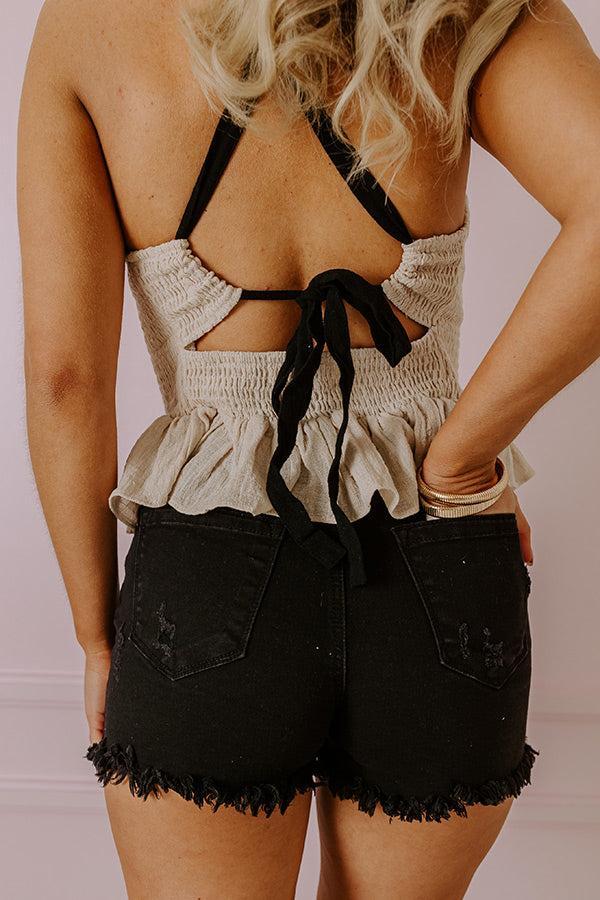 The Ava High Waist Distressed Shorts Product Image