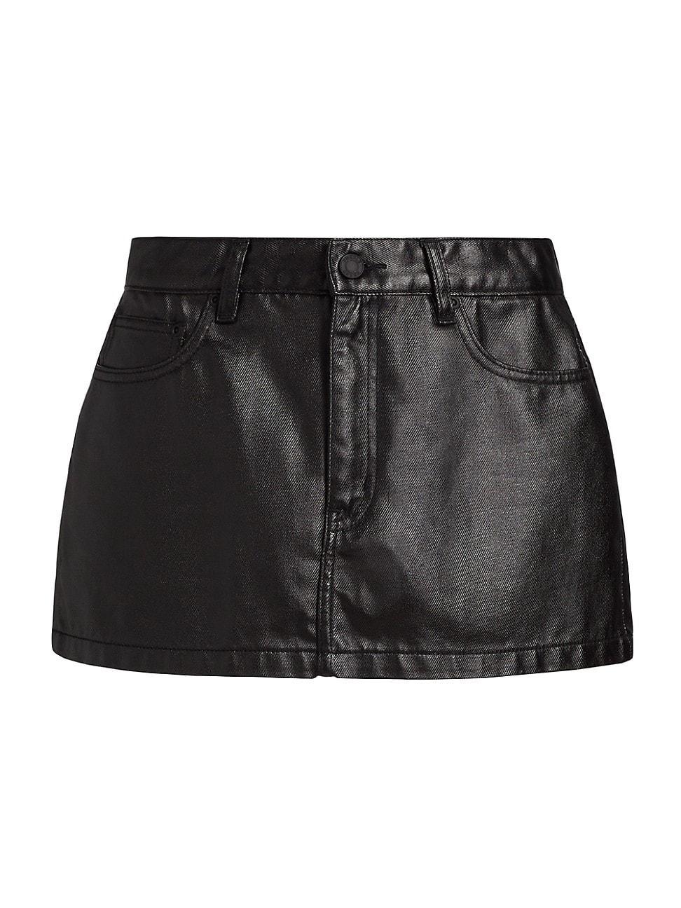 Womens Faux Leather Miniskirt product image