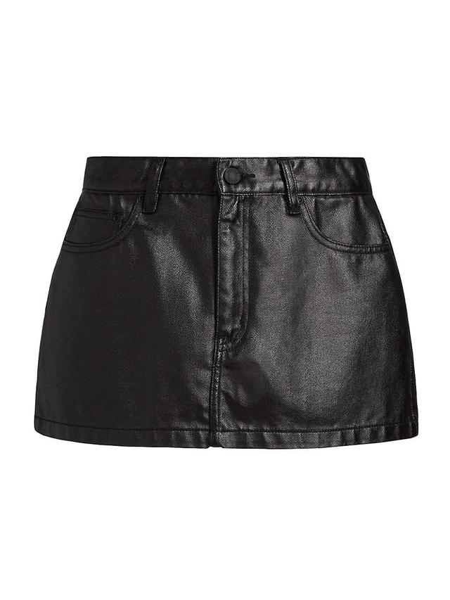 Womens Faux Leather Miniskirt Product Image