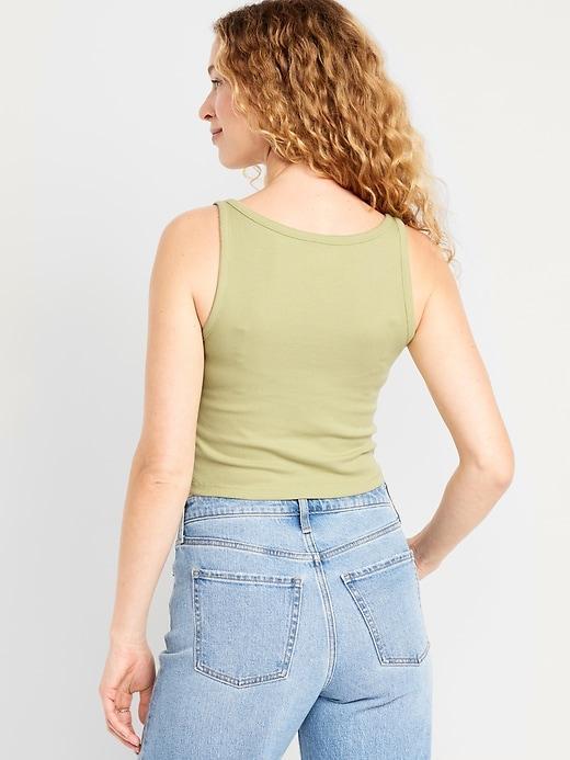 Ribbed Crop Tank Top Product Image