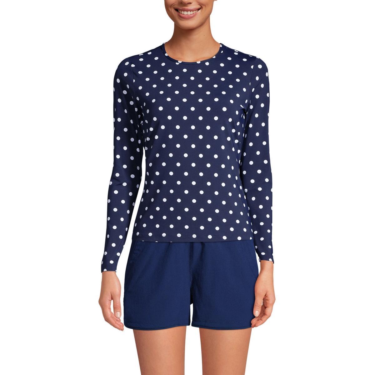 Womens Lands End UPF 50 Long Sleeve Rash Guard Product Image