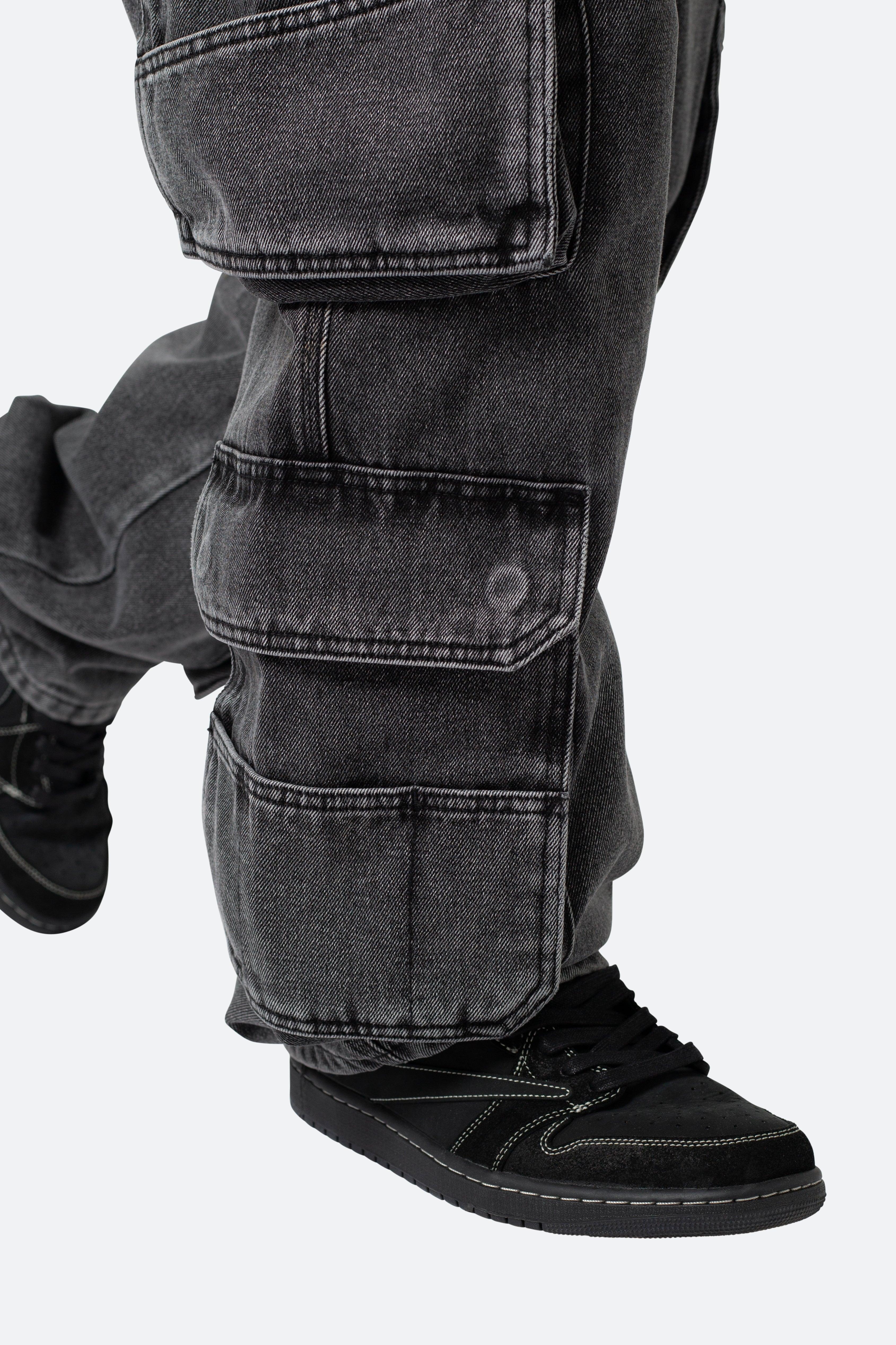 Ultra Baggy Skate Cargo Denim - Washed Black Product Image