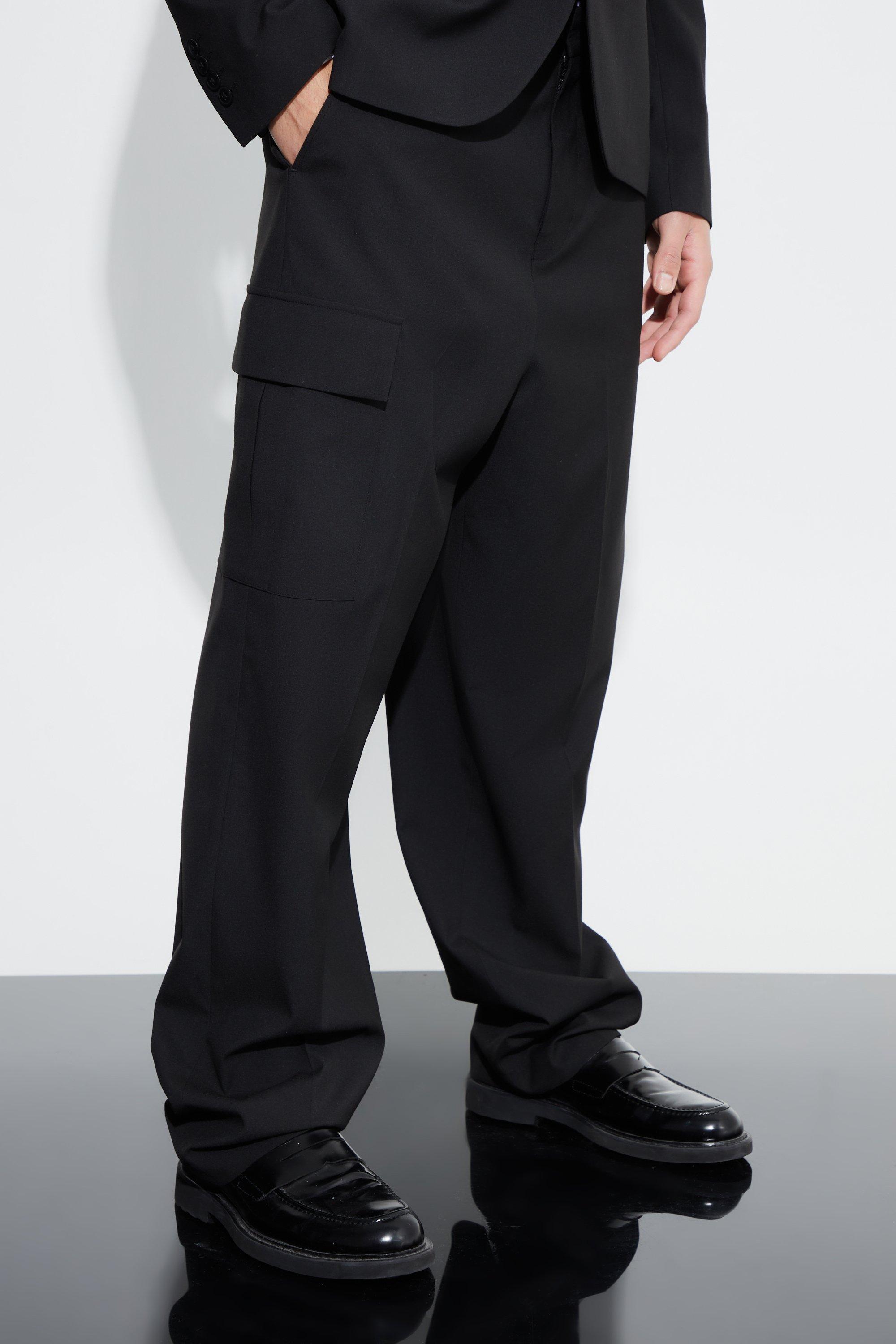 Relaxed Fit Tailored 3d Cargo Pants | boohooMAN USA Product Image