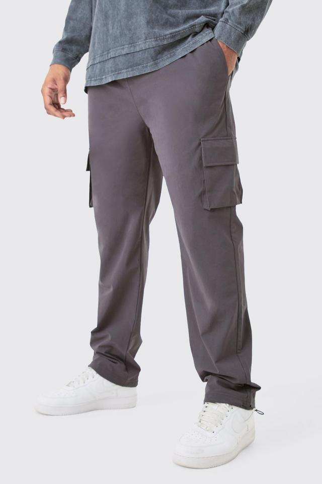 Plus Elastic Waist Lightweight Stretch Skinny Cargo Pants | boohooMAN USA Product Image