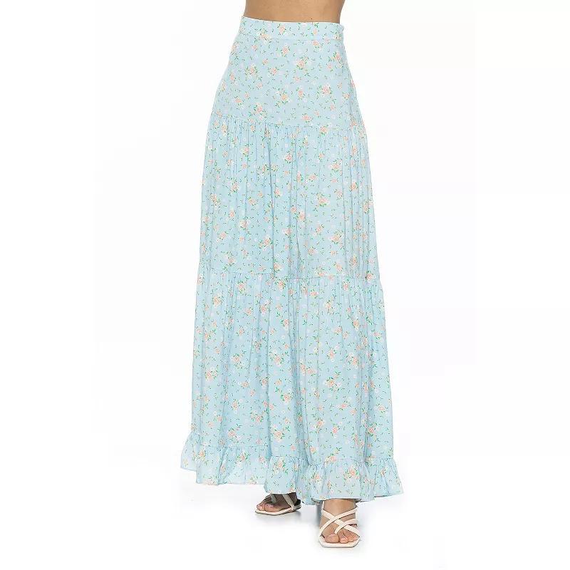 Womens ALEXIA ADMOR Halima Tiered Maxi Skirt Product Image