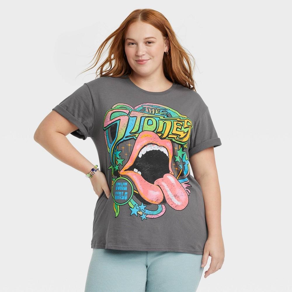 Womens The Rolling Stones Colorful Short Sleeve Graphic T-Shirt Product Image