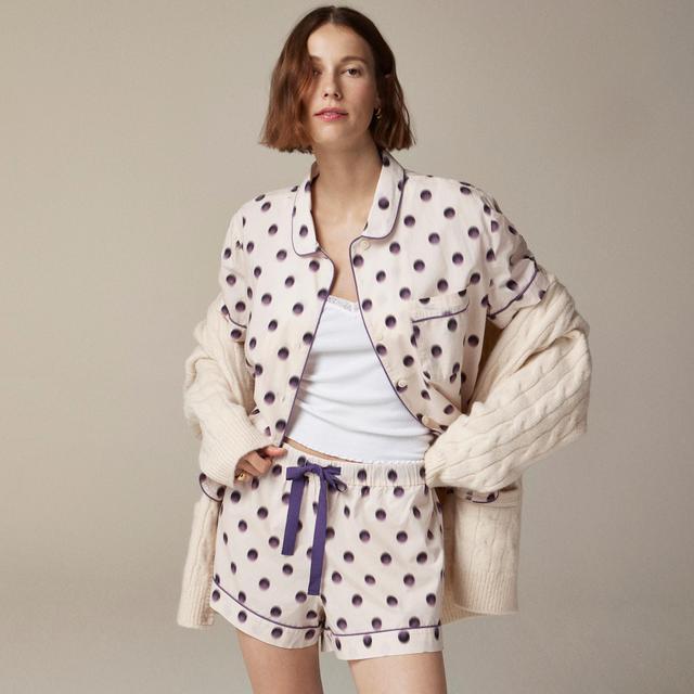 Cotton poplin pajama short set Product Image