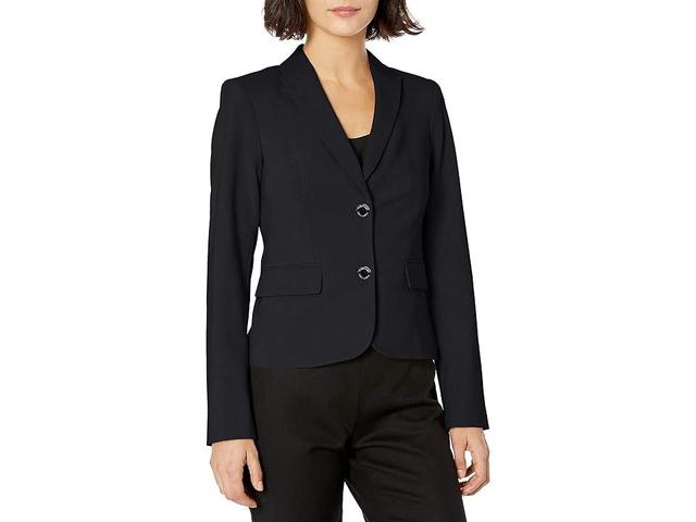 Calvin Klein Petite Size Notch Collar Long Sleeve Jacket Product Image