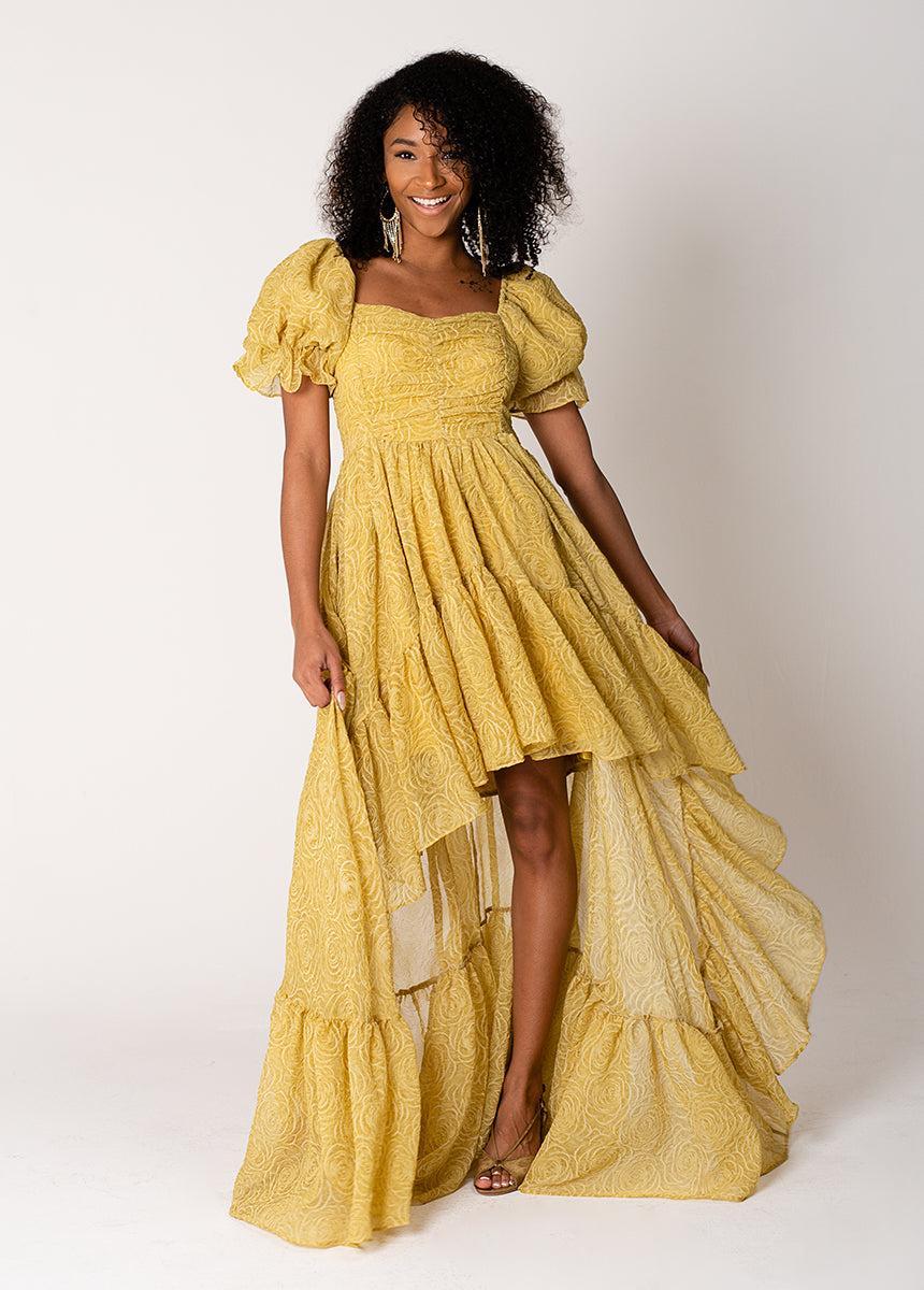 Swan Impact Dress in Citron Product Image