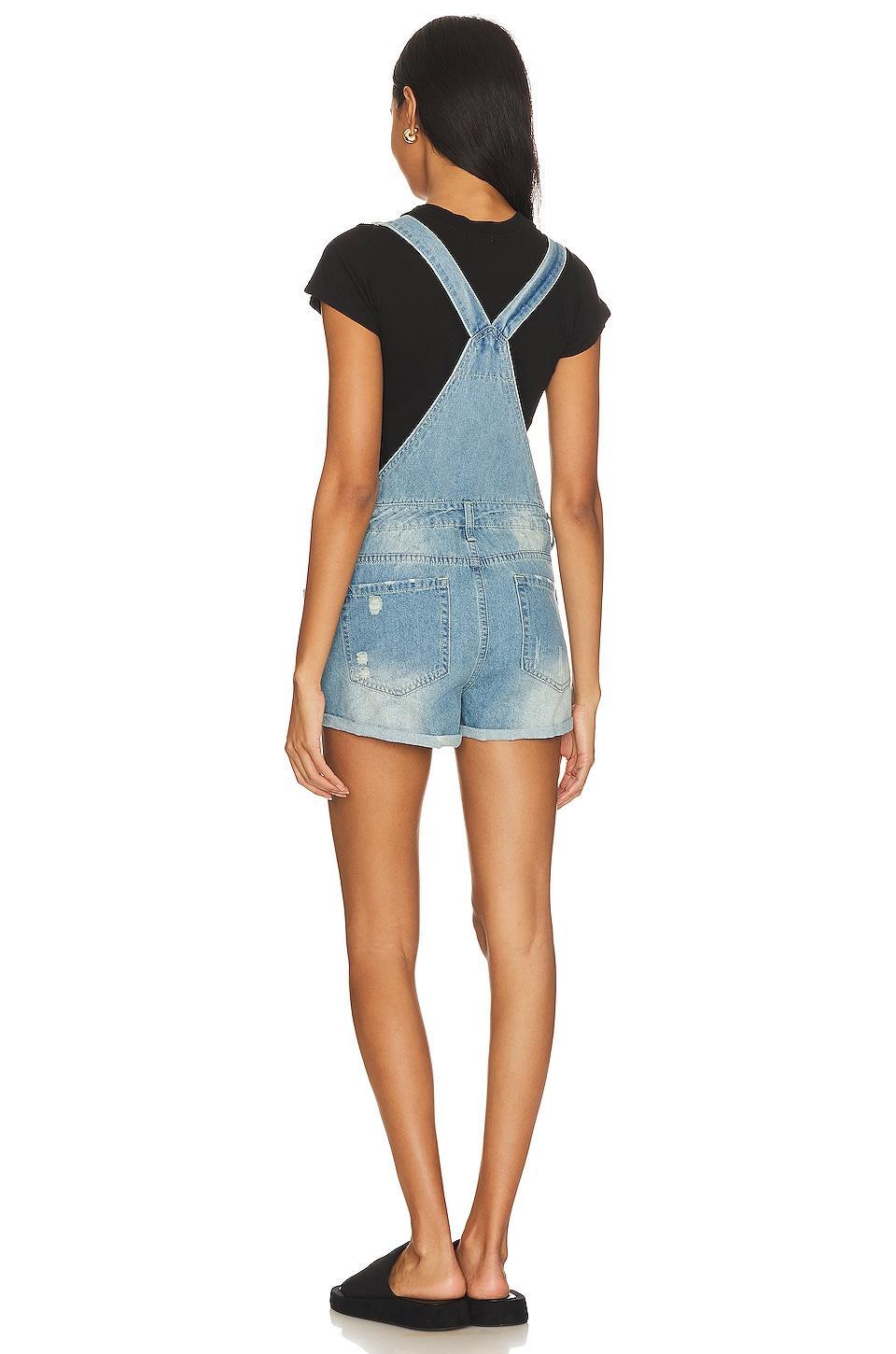 Carmen Denim Short Overalls superdown Product Image