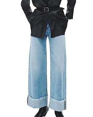 Womens Sofie Crop Wide-Leg Cuff Jeans Product Image