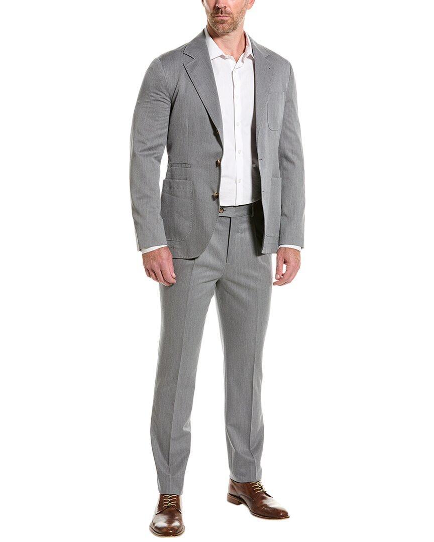 2pc Wool-blend Suit In Grey Product Image