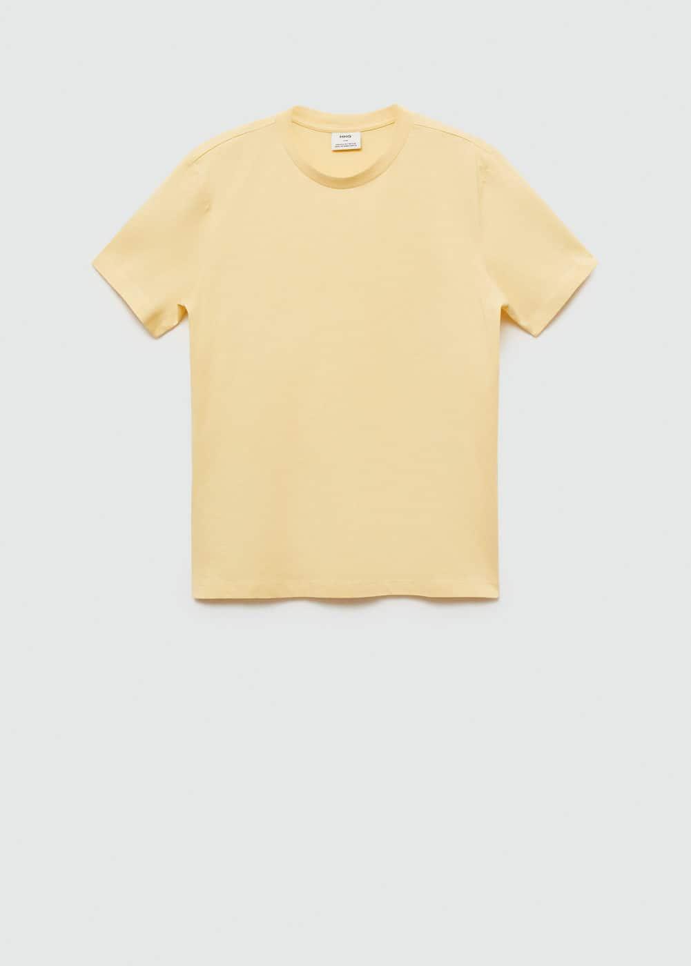 Basic cotton stretch T-shirt - Men | MANGO USA Product Image