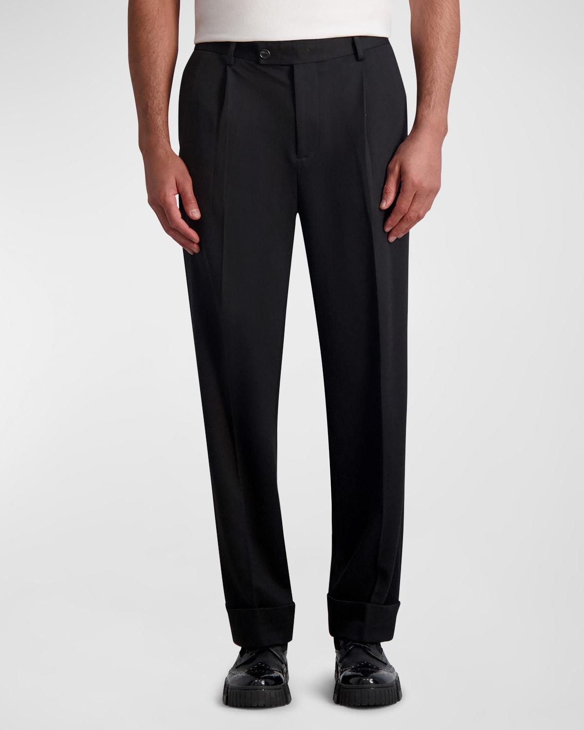 Mens Pleated Straight-Leg Dress Pants Product Image