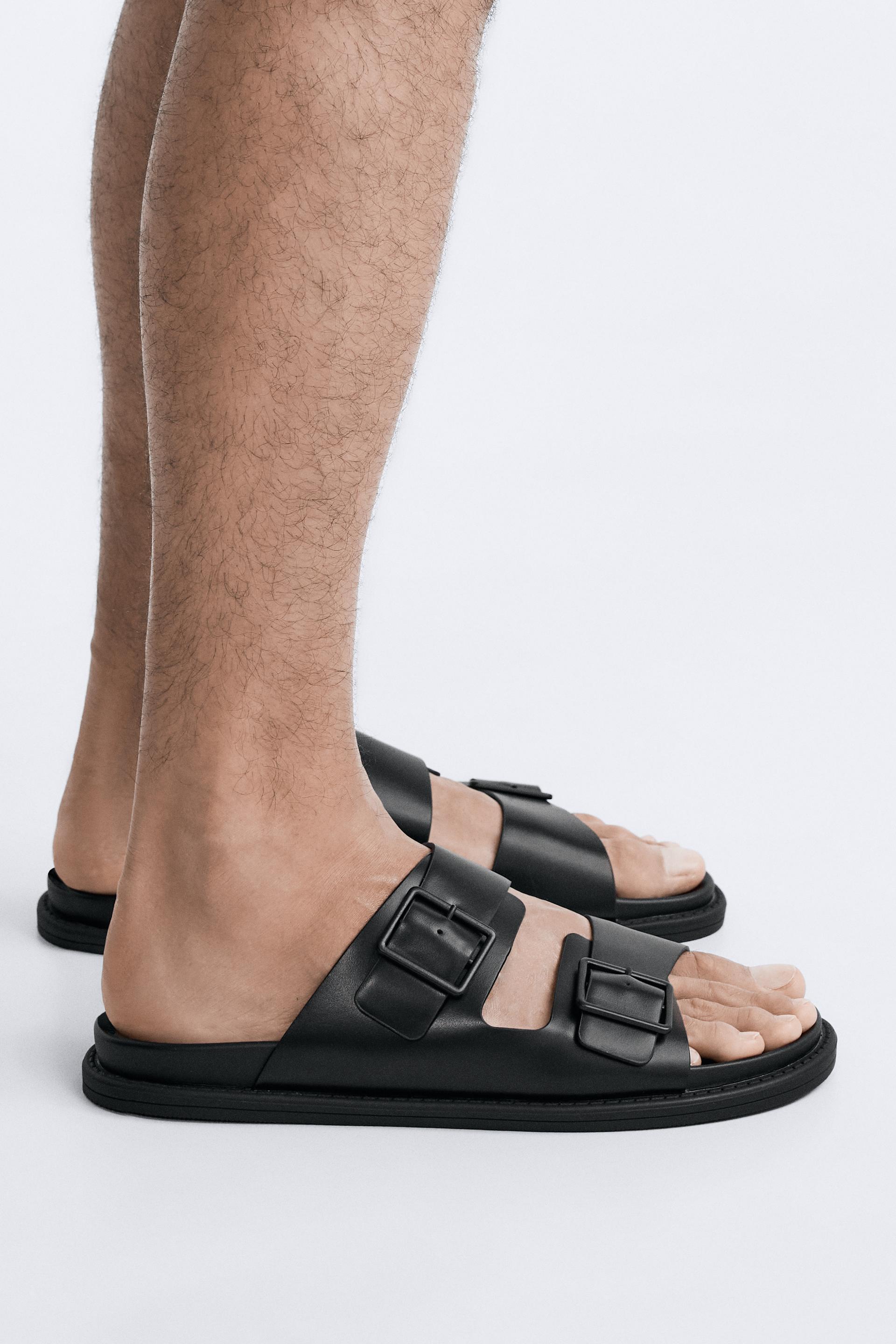 DOUBLE STRAP BUCKLE SANDALS Product Image