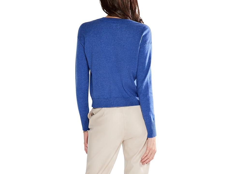 NIC+ZOE Shorty V Sweater (Gulf) Women's Clothing Product Image